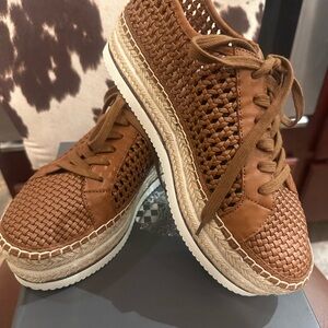 Vince Camuto Tan Woven Espadrille Sneakers